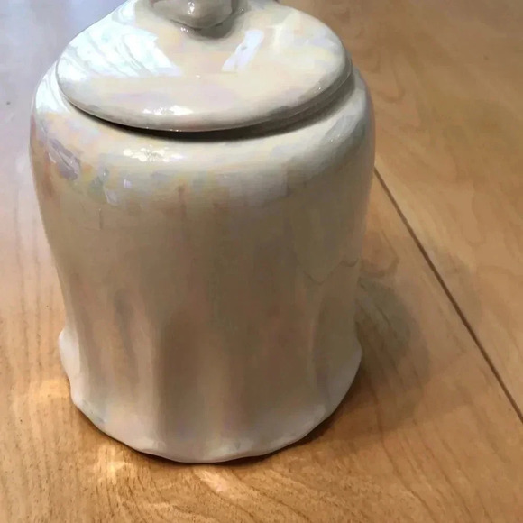 10 Strawberry Street white iridescent Ghost Halloween canister - Picture 4 of 9